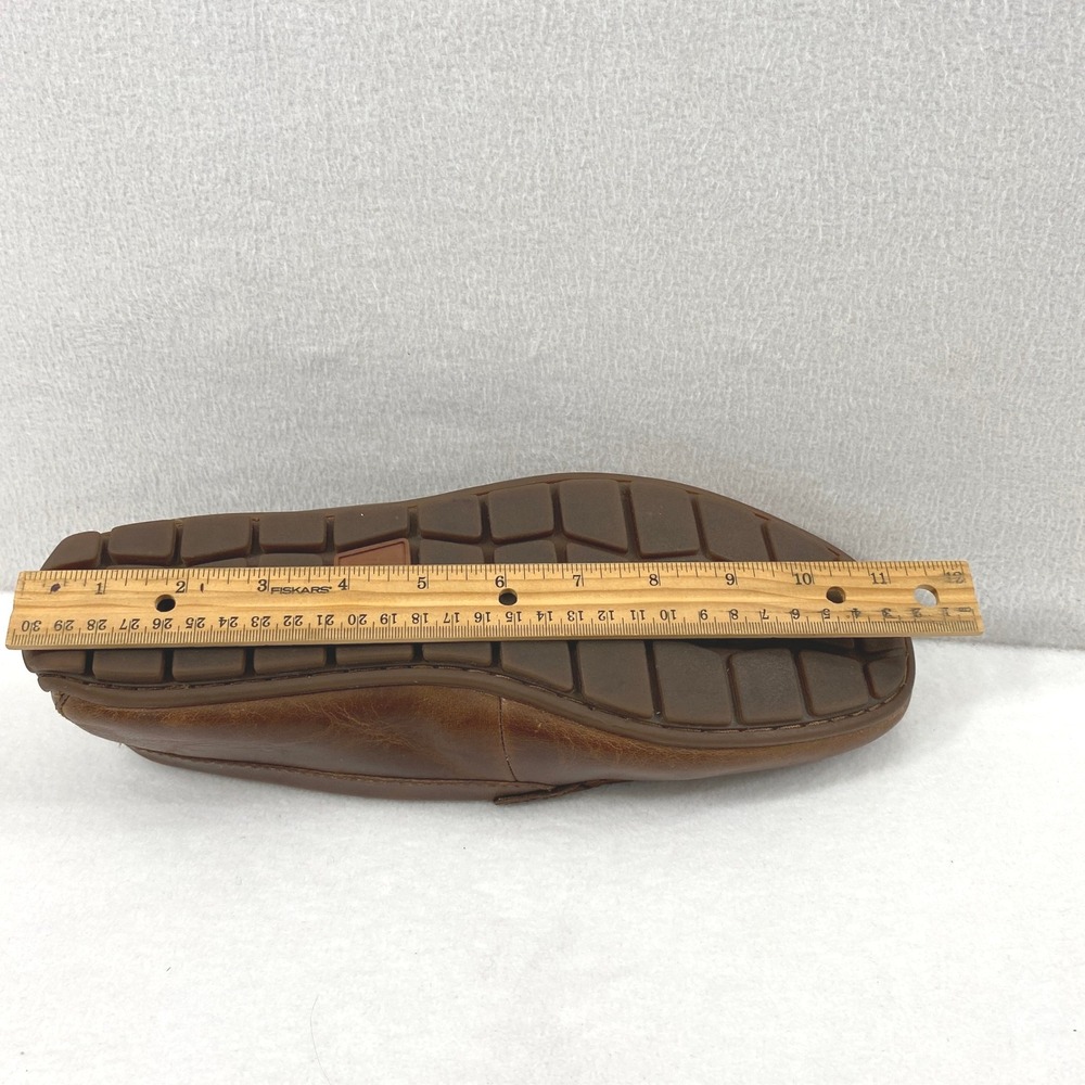 Born Brown Leather Slip‎ On Shoes Mens Size 10.5M Driving Moc Loafers - Picture 11 of 12